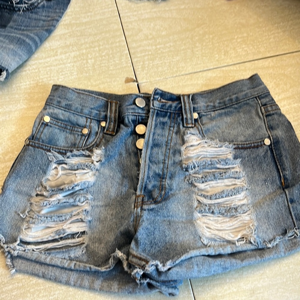 Mink pink jean shorts